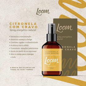Spray Energético Natural de Citronela com Cravo